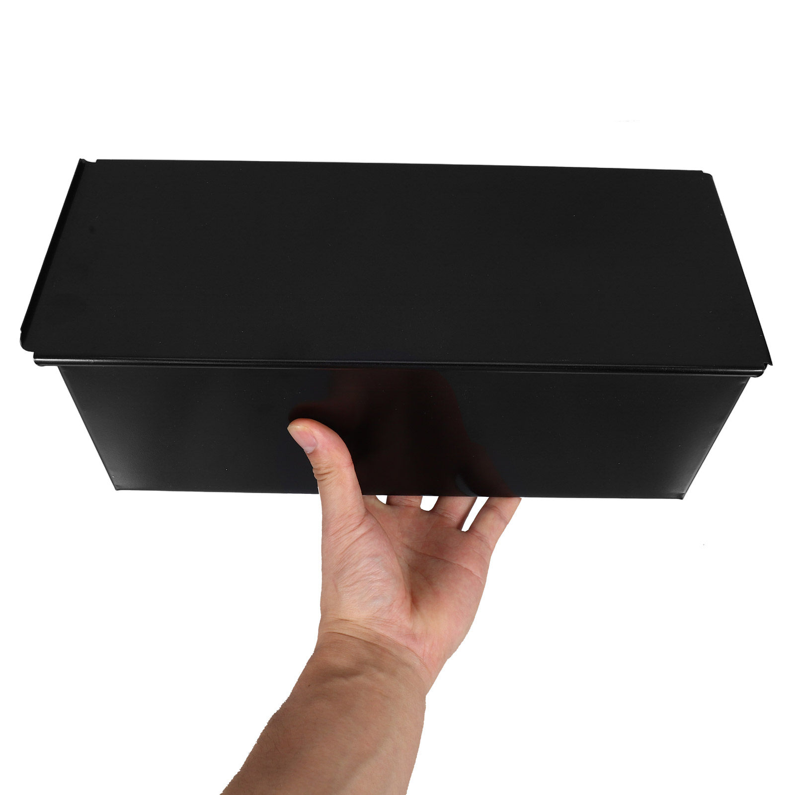 Kitchen Baking Pans - ถาดอบขนมปังสีดำ 1 ชิ้น พร้อมฝาปิด แบบไม่ติดกระทะ สำหรับอบขนมปังทรงสี่เหลี่ยม