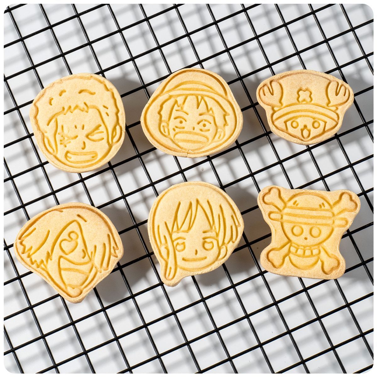 Kitchen Baking Items - ชุดพิมพ์คุกกี้อนิเมะวันพีซ ลูฟี่ โซโร อุซป ซันจิ แม่พิมพ์คุกกี้ฟองดอง