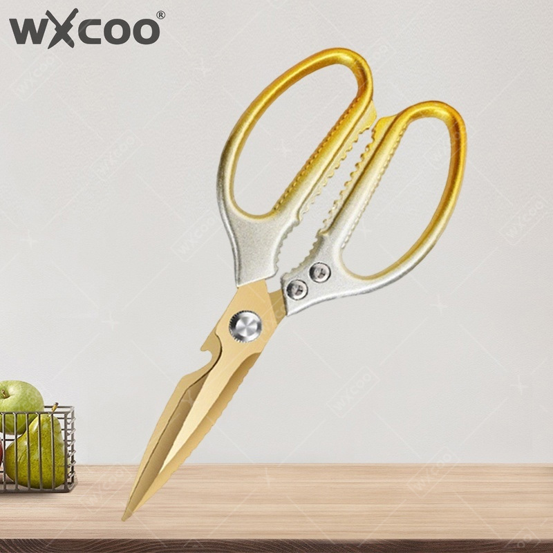 Kitchen Jobs - WXCOO กรรไกรครัวสแตนเลสอเนกประสงค์ เครื่องมือตัดสำหรับใช้ในครัวเรือน สำหรับตัดกระดูกไก่ ขอดเกล็ดปลา ทำอาหาร