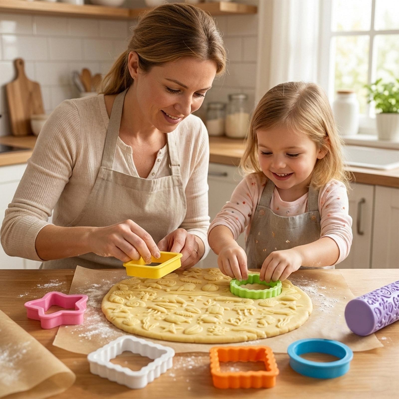 Kitchen Baking Cake - ที่ตัดคุกกี้ลายการ์ตูนสำหรับทำขนม แม่พิมพ์ลายนูนรูปสัตว์ทะเล สำหรับครัว โรงเรียน หอพัก ร้านอาหาร