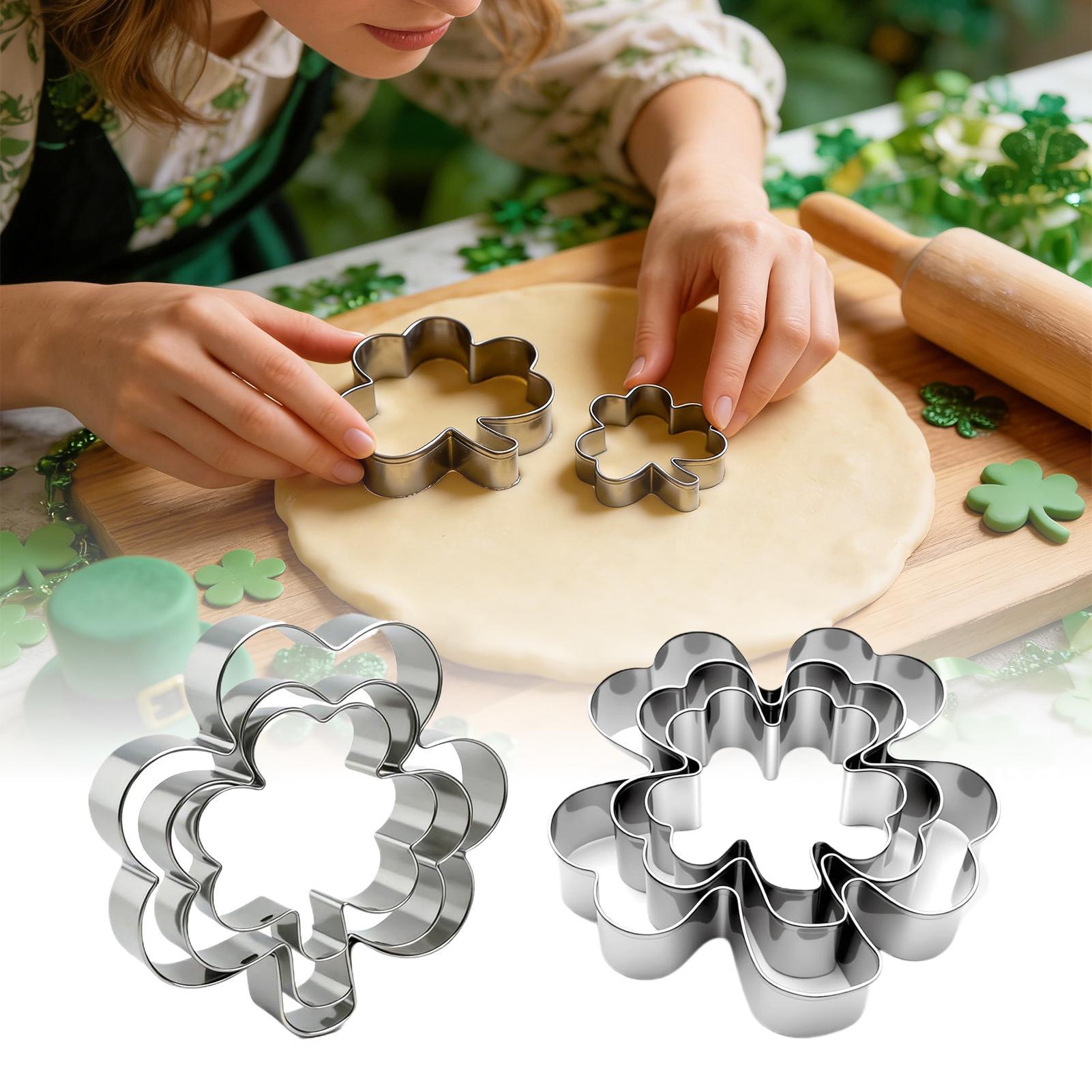 Kitchen Baking Cake - เครื่องตัดคุกกี้วันเซนต์แพทริค ทำจากสแตนเลส ใช้ตัดชีส แม่พิมพ์อบขนม สำหรับงานปาร์ตี้ไอริช ใช้ในครัวเรือน