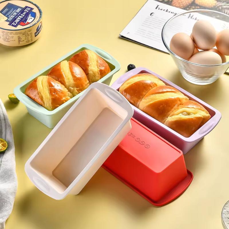 Kitchen Baking Pans - แม่พิมพ์ซิลิโคนรูปสี่เหลี่ยมผืนผ้าสำหรับใช้ในครัวเรือน 1/4 ชิ้น แม่พิมพ์ขนมปังปิ้ง แม่พิมพ์ขนมอีสเตอร์ อุปกรณ์ทำขนม