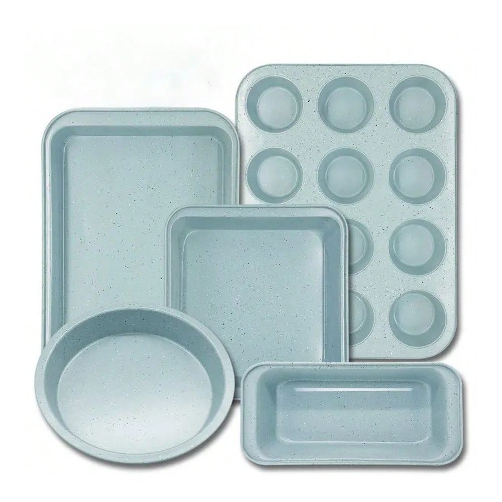 Kitchen Baking Pans - ชุดอุปกรณ์อบขนม 10 ชิ้น, อุปกรณ์อบขนมแบบไม่ติดกระทะ, ทำจากเหล็กคาร์บอน, รวมอุปกรณ์เสริมสำหรับการอบขนม