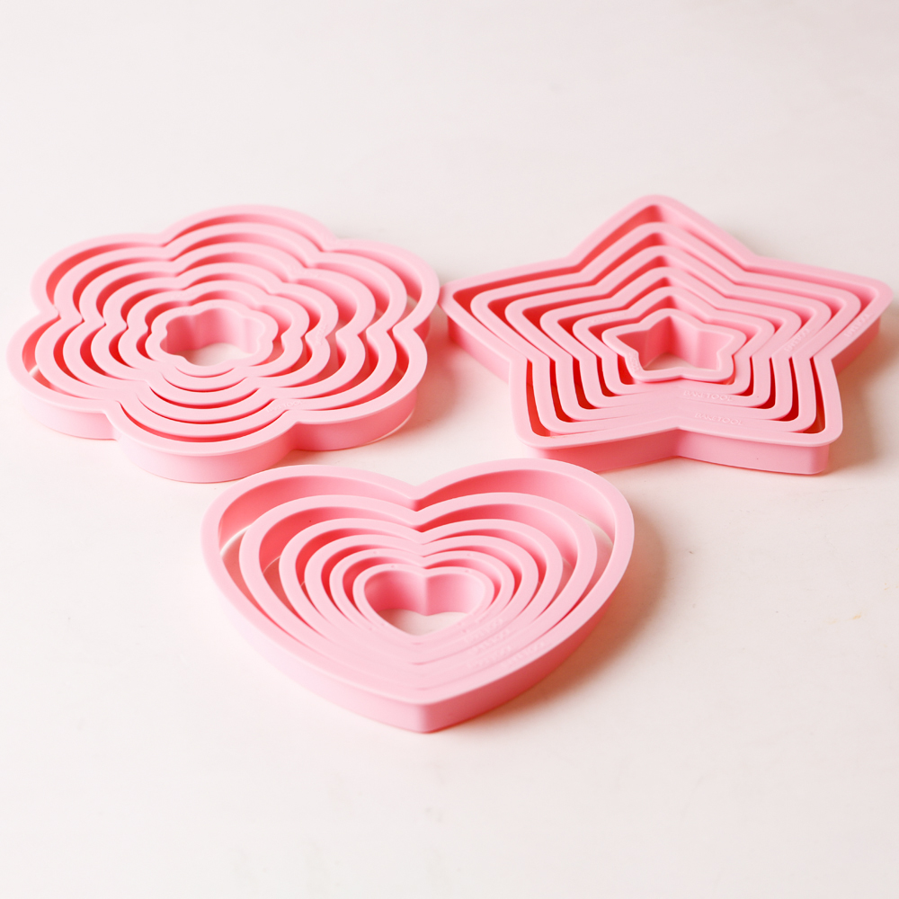 1 ชุด/3 ชุดหัวใจสีชมพู Star ดอ - Baking Kitchen Set บทวิจารณ์และราคา