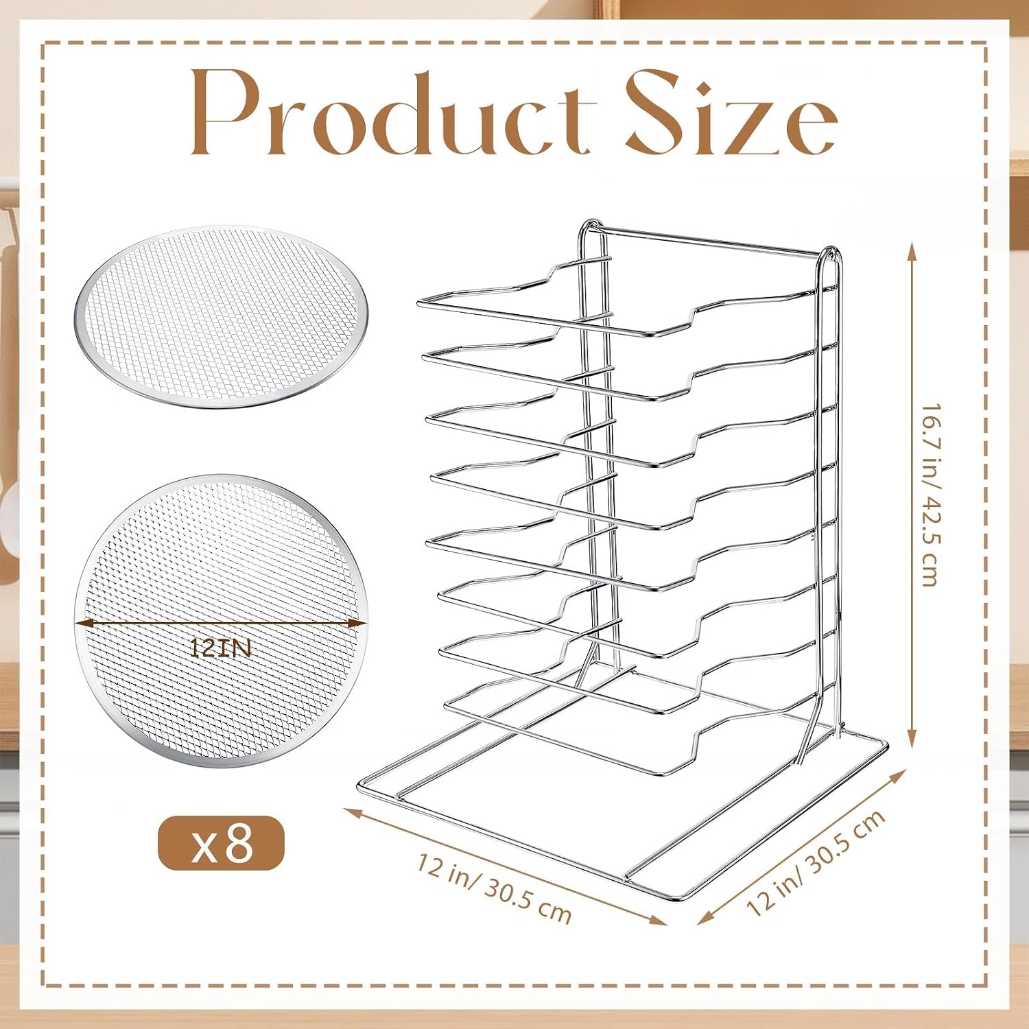 ชั้นวางพิซซ่า 8 ชั้น พร้อมถาดอ - Kitchen Baking Pans บทวิจารณ์และราคา
