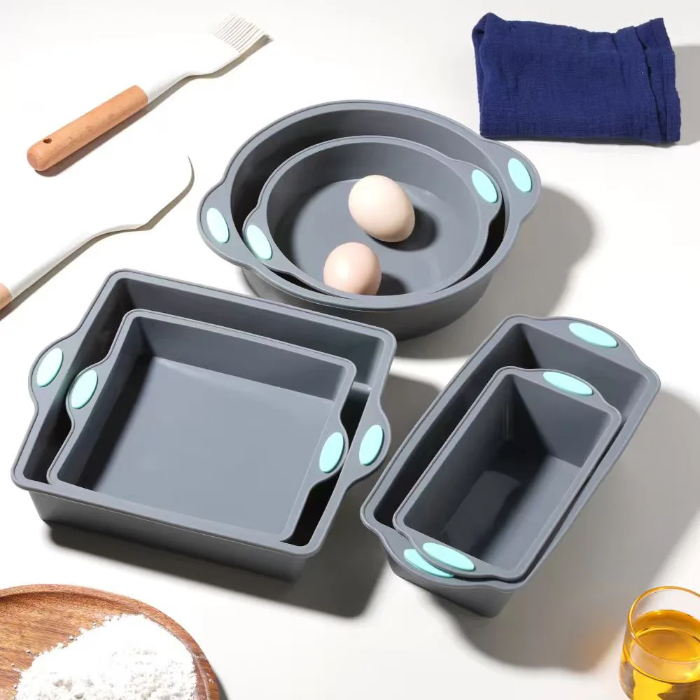 พิมพ์เค้กซิลิโคนทนความร้อนสีเท - Kitchen Baking Ware บทวิจารณ์และราคา