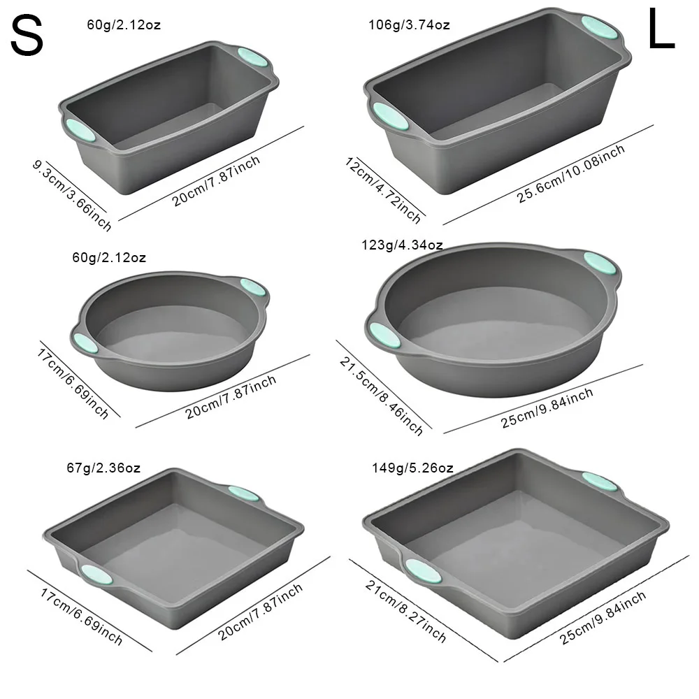 พิมพ์เค้กซิลิโคนทนความร้อนสีเท - Kitchen Baking Ware บทวิจารณ์และราคา