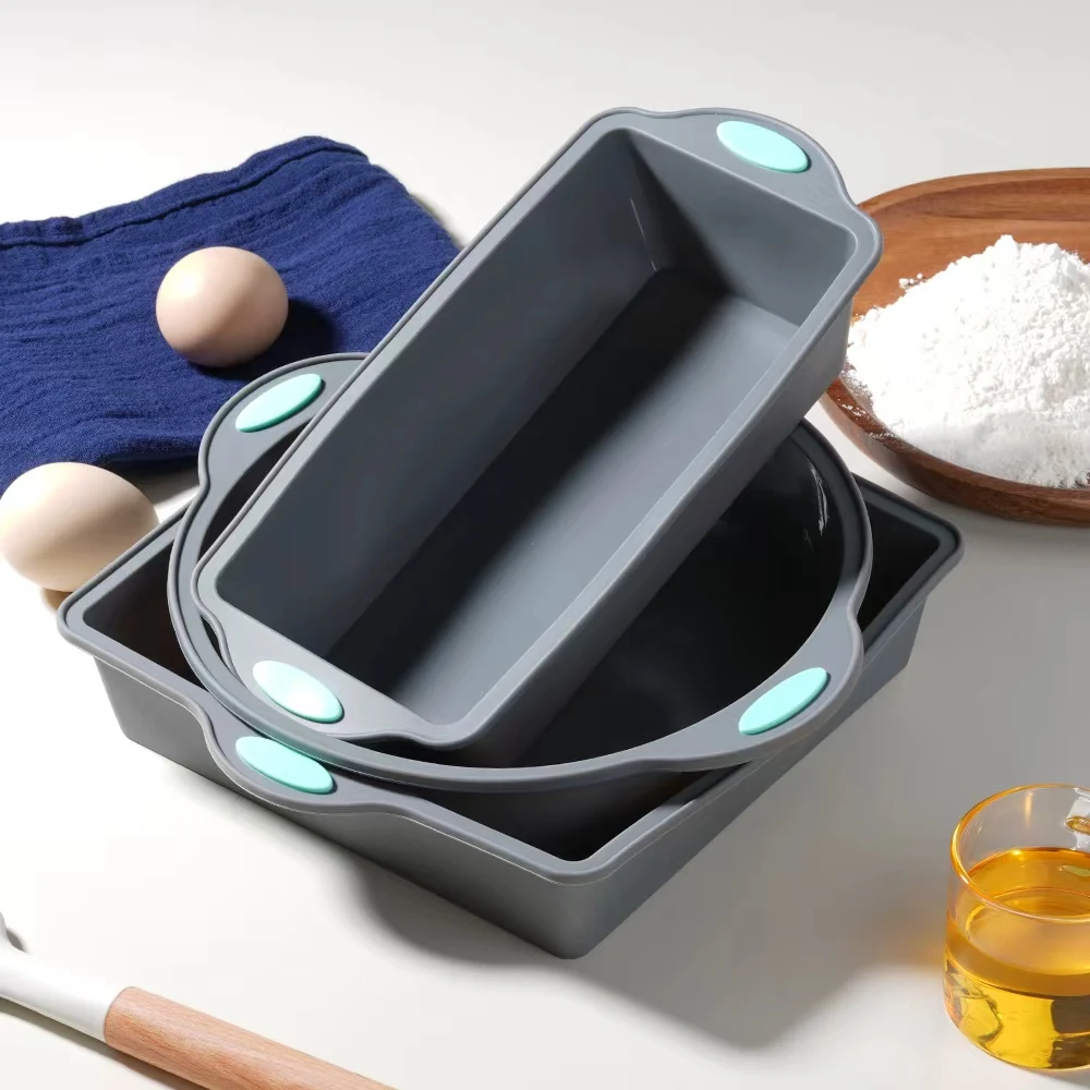 พิมพ์เค้กซิลิโคนทนความร้อนสีเท - Kitchen Baking Ware บทวิจารณ์และราคา