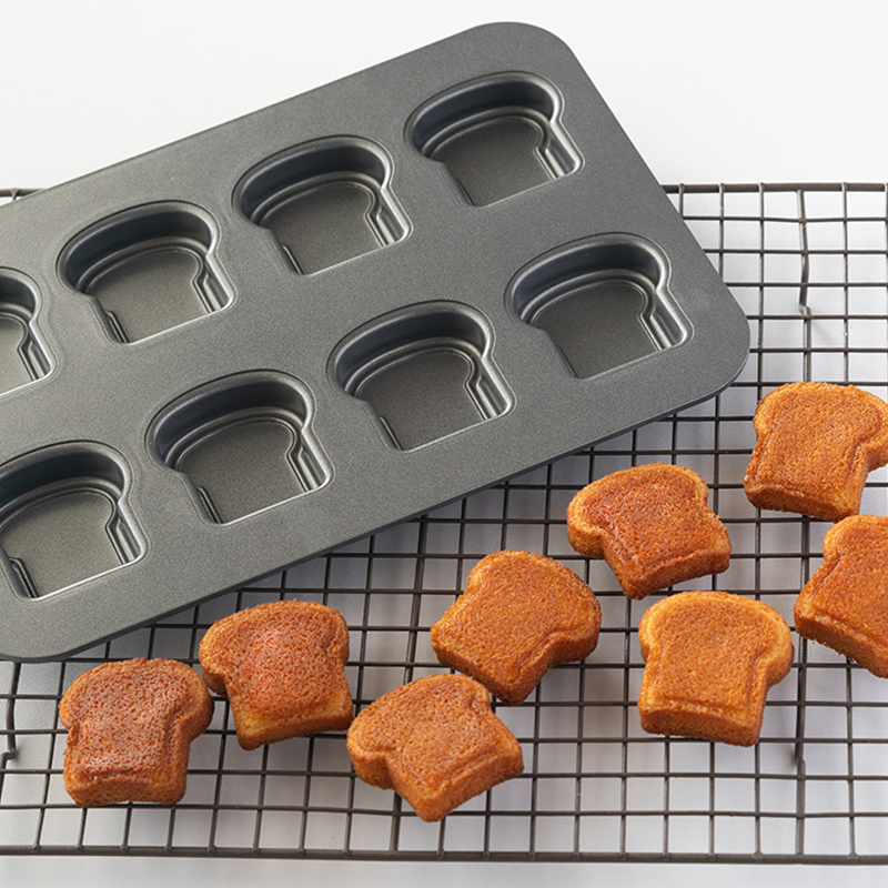8 Cavity Toast ขนมปังรูปแบบเหล - Kitchen Baking Pans บทวิจารณ์และราคา