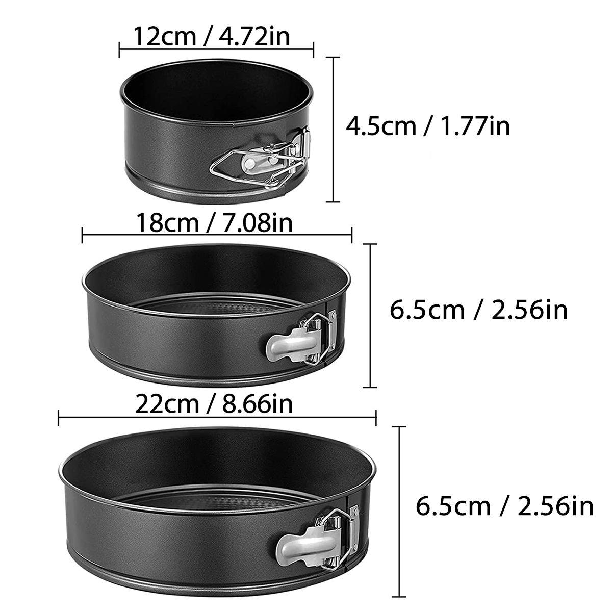 1 PC, 3 PCS เค้กชุดกระทะ, รอบ  - Kitchen Baking Pans บทวิจารณ์และราคา