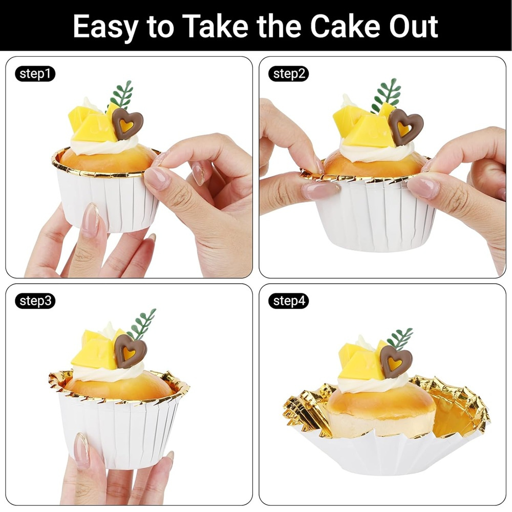 50 pcs มัฟฟินถ้วยกระดาษ Cupcak - Kitchen Baking Cake บทวิจารณ์และราคา