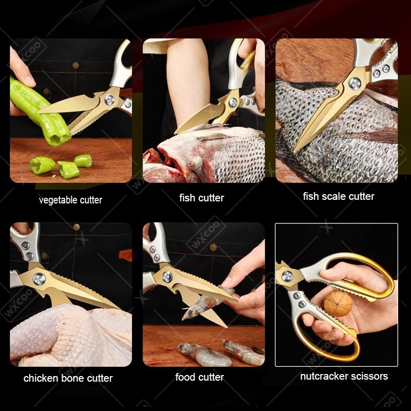 WXCOO กรรไกรครัวสแตนเลสอเนกประ - Kitchen Jobs บทวิจารณ์และราคา