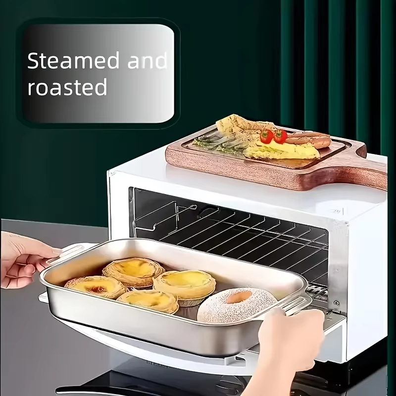 ถาดอบสแตนเลสทรงลึกพร้อมฝาปิด ถ - Kitchen Baking Ware บทวิจารณ์และราคา