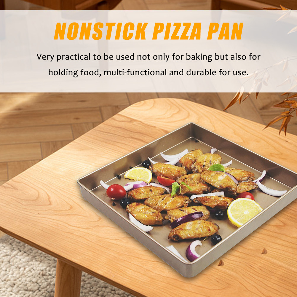 ถาดอบพิซซ่าทรงสี่เหลี่ยม เคลือ - Kitchen Baking Pans บทวิจารณ์และราคา