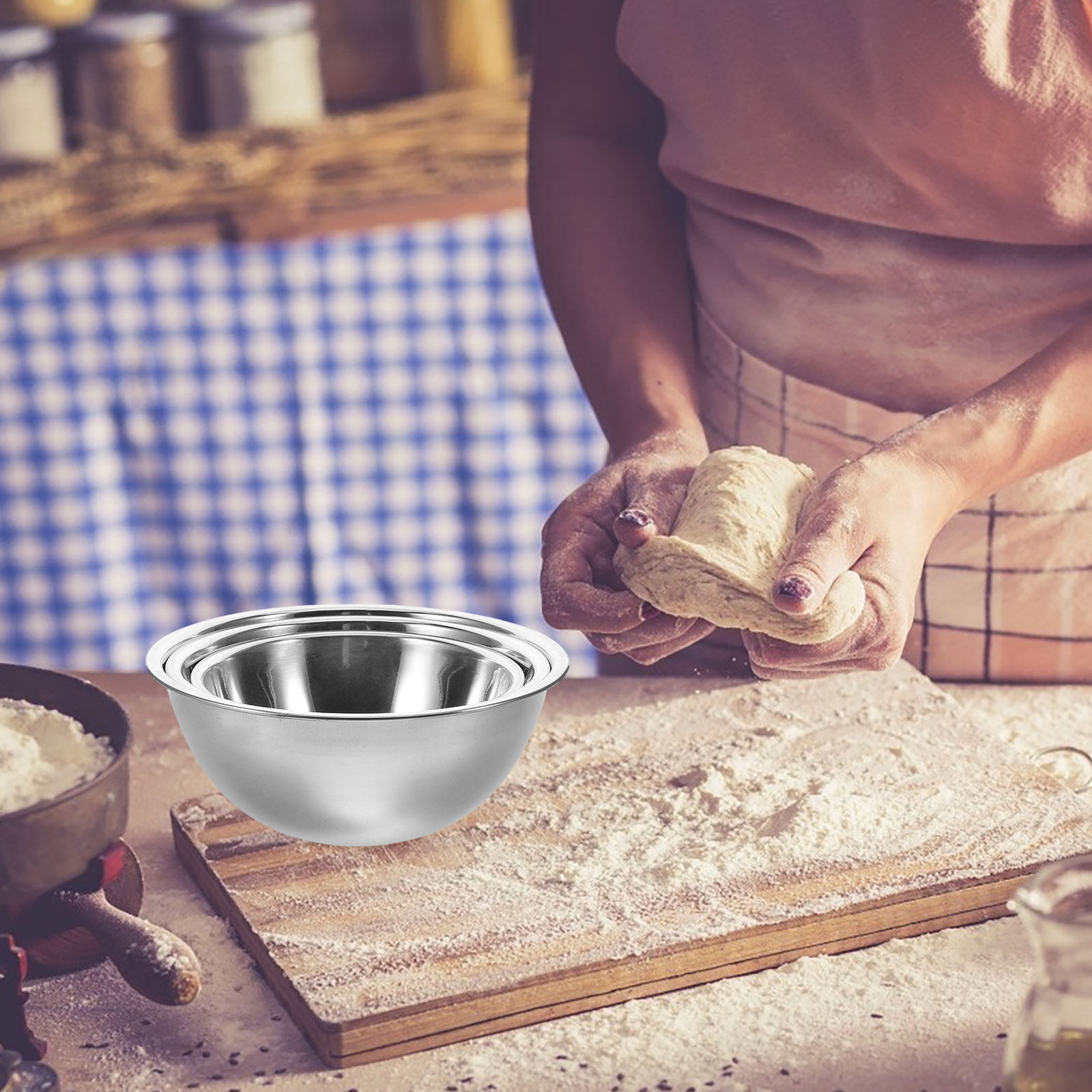ชุดชามผสมสแตนเลส 3 ชิ้น ความจุ - Baking Kitchen Set บทวิจารณ์และราคา