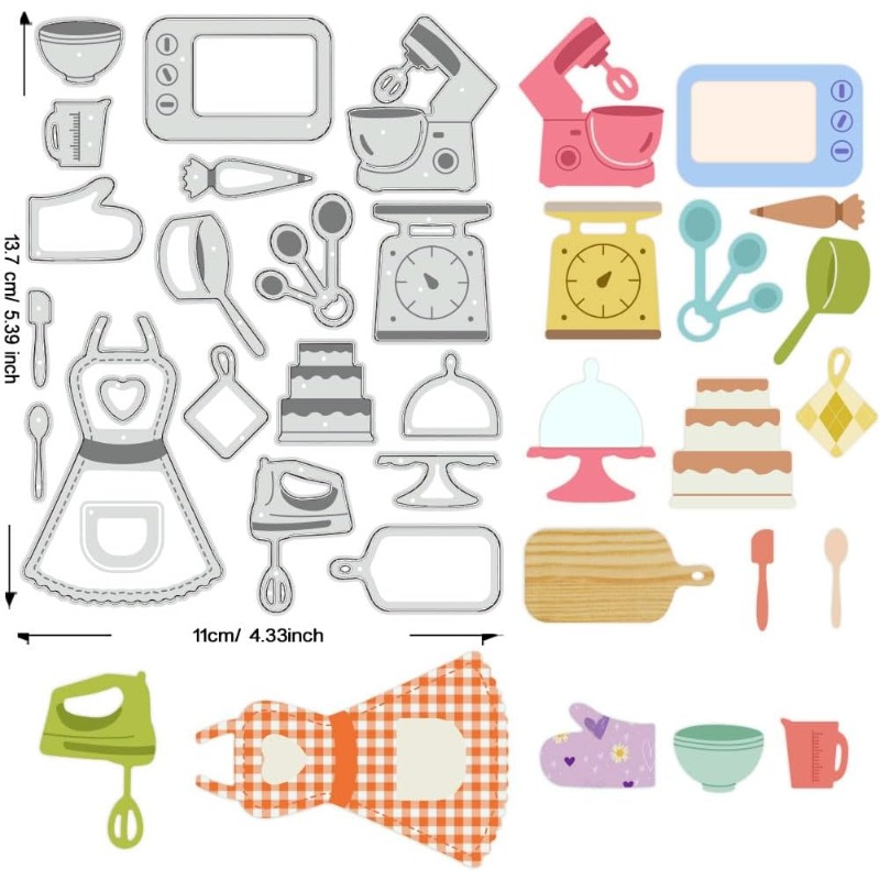 1ชิ้นเครื่องมืออบตัดตายเครื่อง - Kitchen Baking Ware บทวิจารณ์และราคา