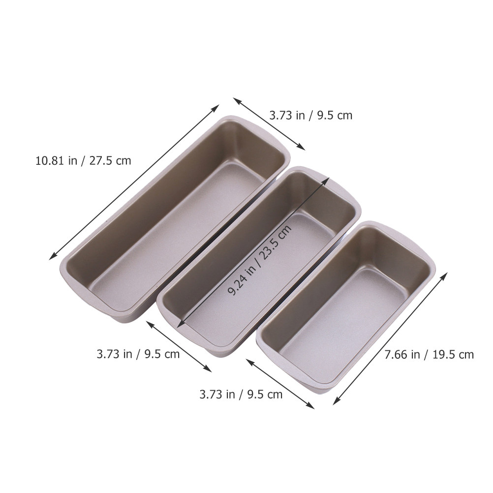 ถาดอบขนมปังทรงสี่เหลี่ยม 3 ชิ้ - Kitchen Baking Pans บทวิจารณ์และราคา