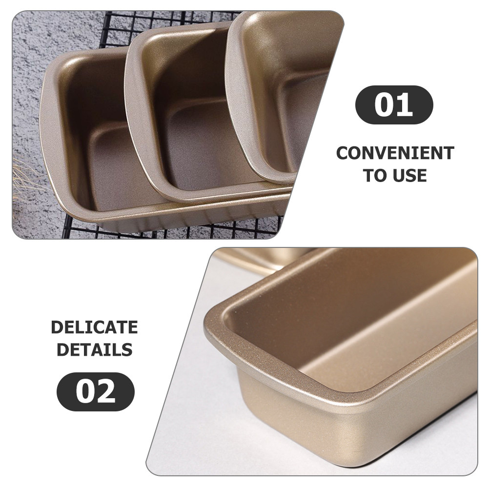 ถาดอบขนมปังทรงสี่เหลี่ยม 3 ชิ้ - Kitchen Baking Pans บทวิจารณ์และราคา